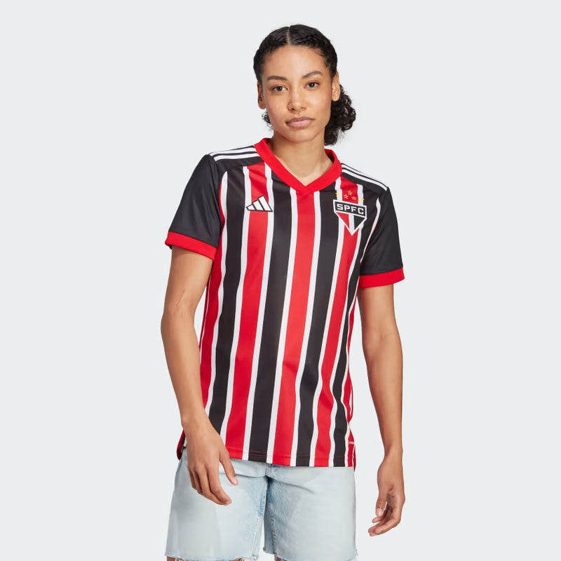 camisa 2 feminina do são paulo vermelha 2023 2024